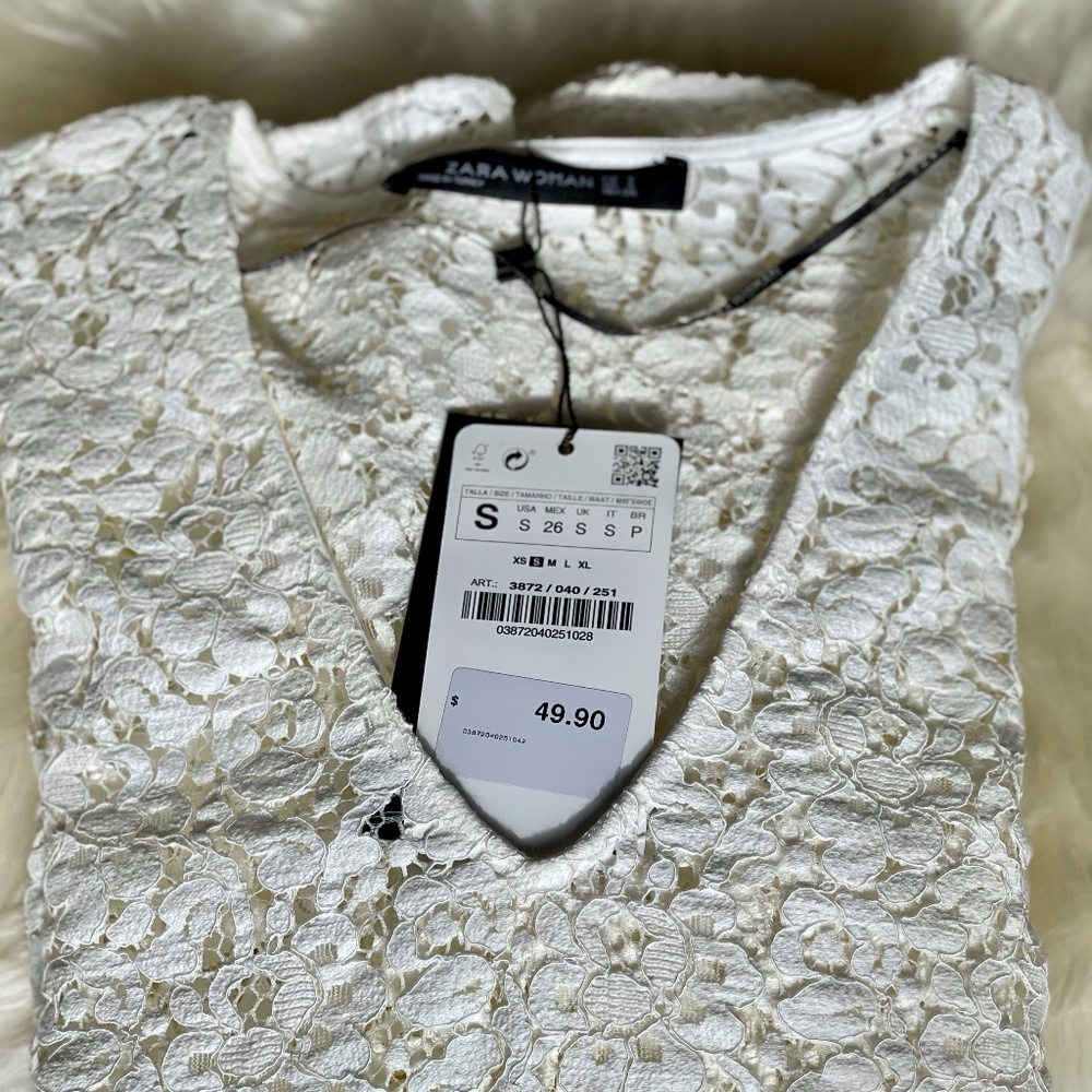 Zara Lace Blouse - Brand New w/ Tags